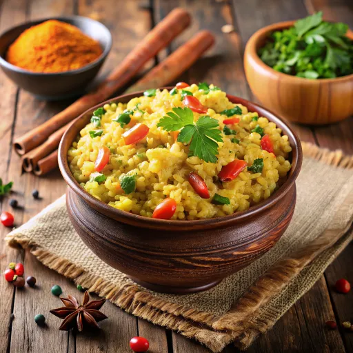 संपूर्ण-अनाज मुंग दाल खिचड़ी