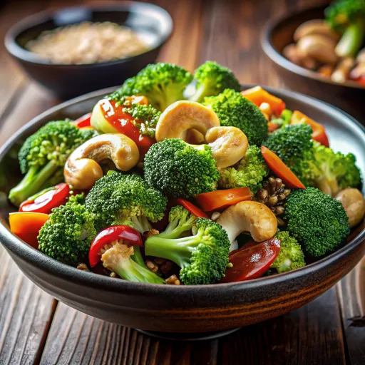 ब्रोकोली और काजू स्टर-फ्राई